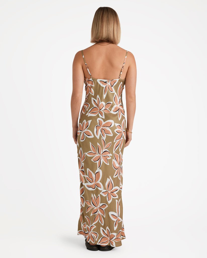 PSYCHONIC SLIPPY DRESS - VolcomB1332571 - LIGHT ARMY - 8