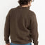 QUARTER ZIP KNIT - RhythmCD24M-KN11-DARK BROWN-S