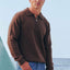 QUARTER ZIP KNIT - RhythmCD24M-KN11-DARK BROWN-S