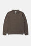 QUARTER ZIP KNIT - RhythmCD24M-KN11-DARK BROWN-S