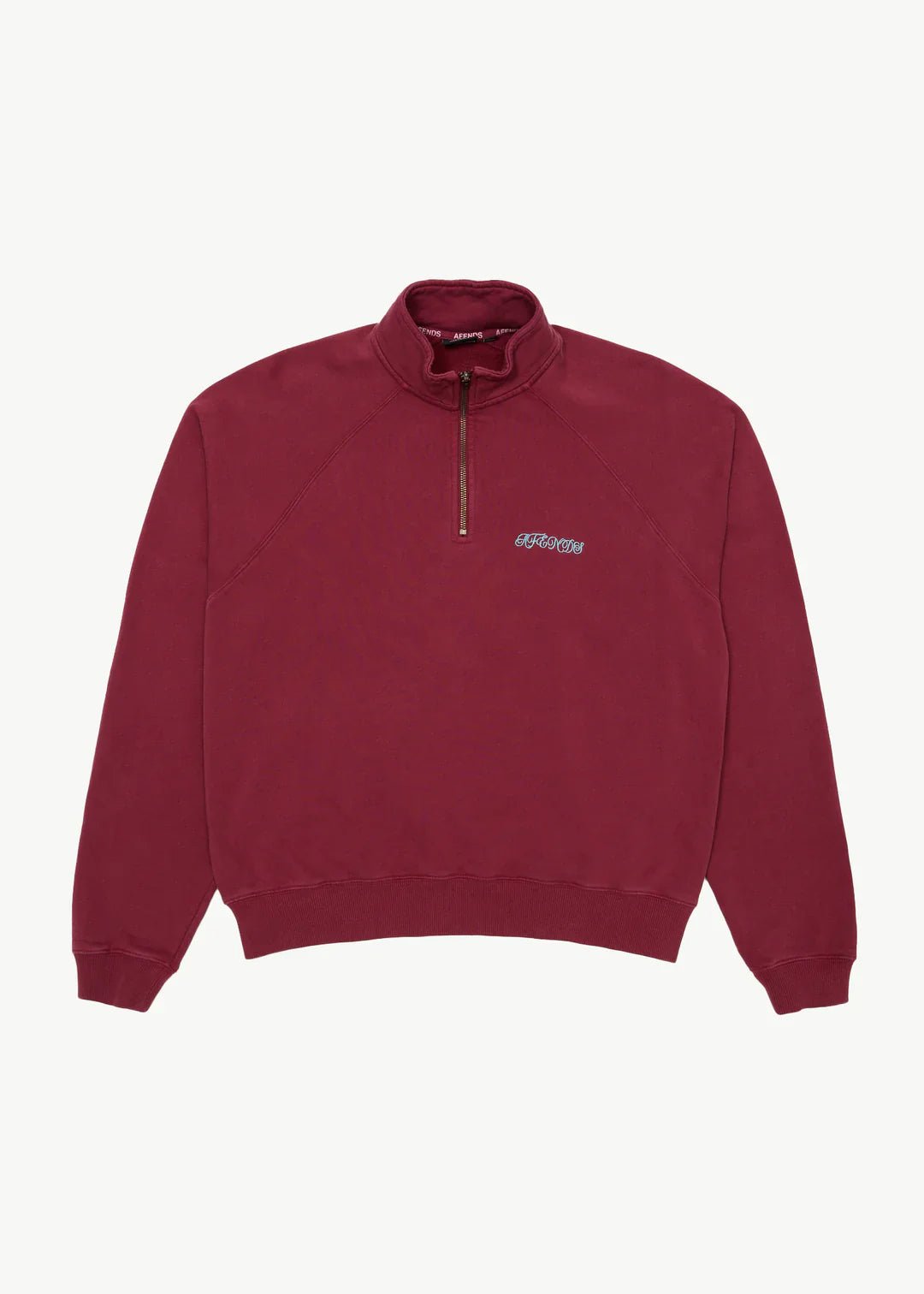 Quartz Zip Raglan Quarter Zip Crew - AfendsM252500 - WBG - Washed burgandy - S