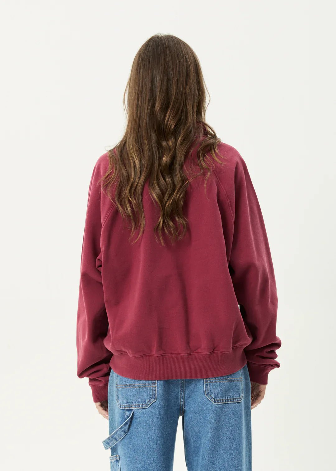 Quartz Zip Raglan Quarter Zip Crew - AfendsM252500 - WBG - Washed burgandy - S