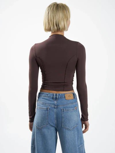 Rachel Long Sleeve Top - ThrillsWTA24 - 132C - Chocolate Plum - 10