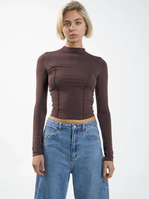 Rachel Long Sleeve Top - ThrillsWTA24 - 132C - Chocolate Plum - 10