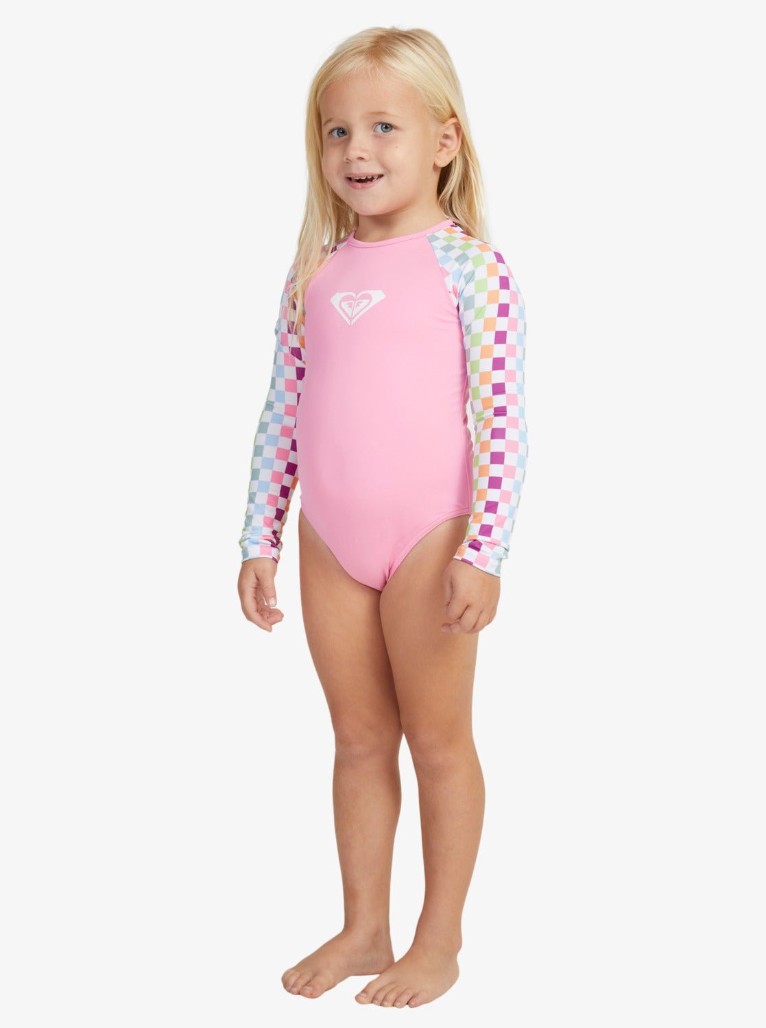 Rainbow Check LS Onesie - RoxyERLWR03271 - WBB1 - Bright White Check Check - 2