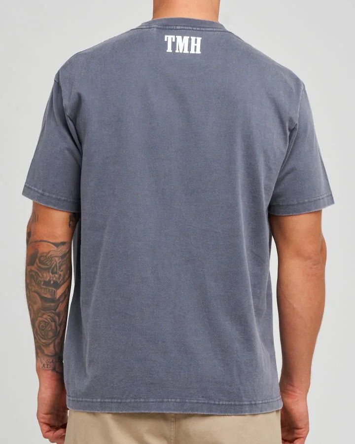 RANCH HUEYS | OVERSIZED SS TEE -The Mad HueysH126M01022-PETROL BLUE WASHED-S