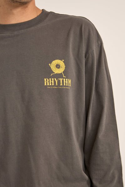 Record Vintage LS T-Shirt - Rhythm0125M - PT10 - BLK - Vintage Black - L