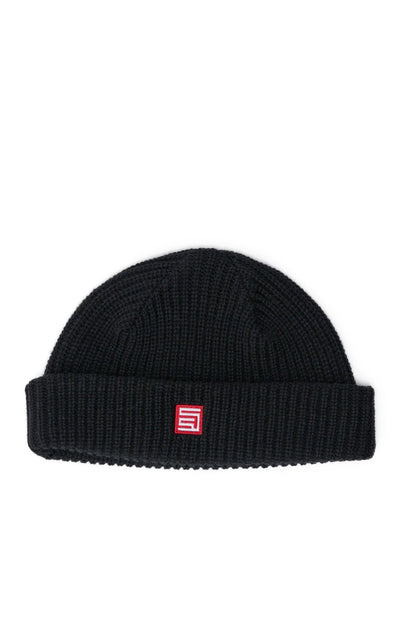 RED CUBE LOW BEANIE - S DoubleSD725S1000-BLACK-OSFA