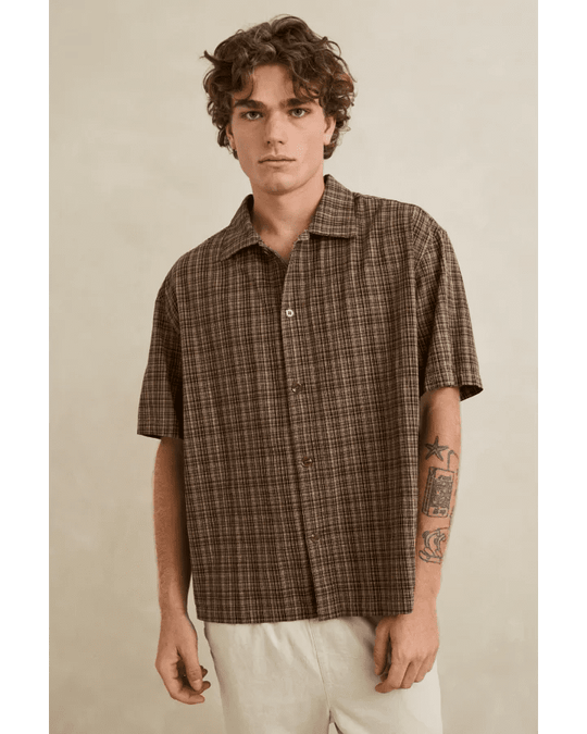 RELAXED BRADY CHECK SS SHIRT