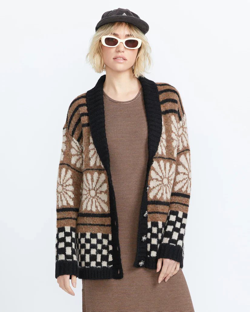 Rent Free Cardigan - VolcomB0742400 - VBN - Vintage Brown - 10