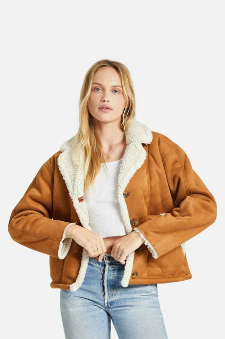 Reserve W Shearling Jacket - Brixton03417 - CRMEL - Caramel - XS