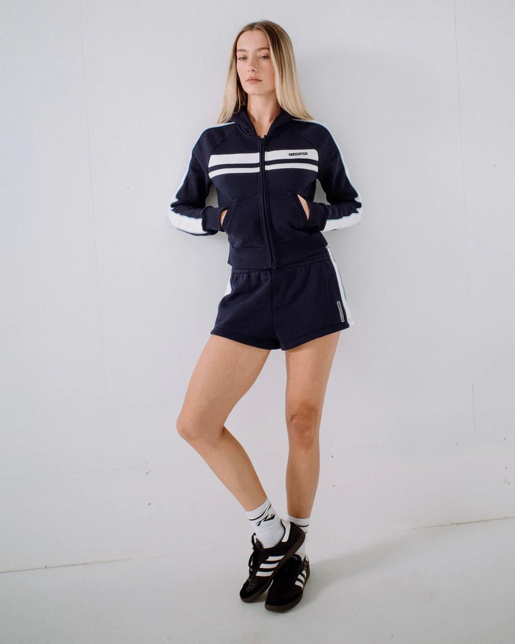 RETRO LINES ZIP THROUGH HOODED FLEECE - RustyFTL0885-NAVY BLUE-6