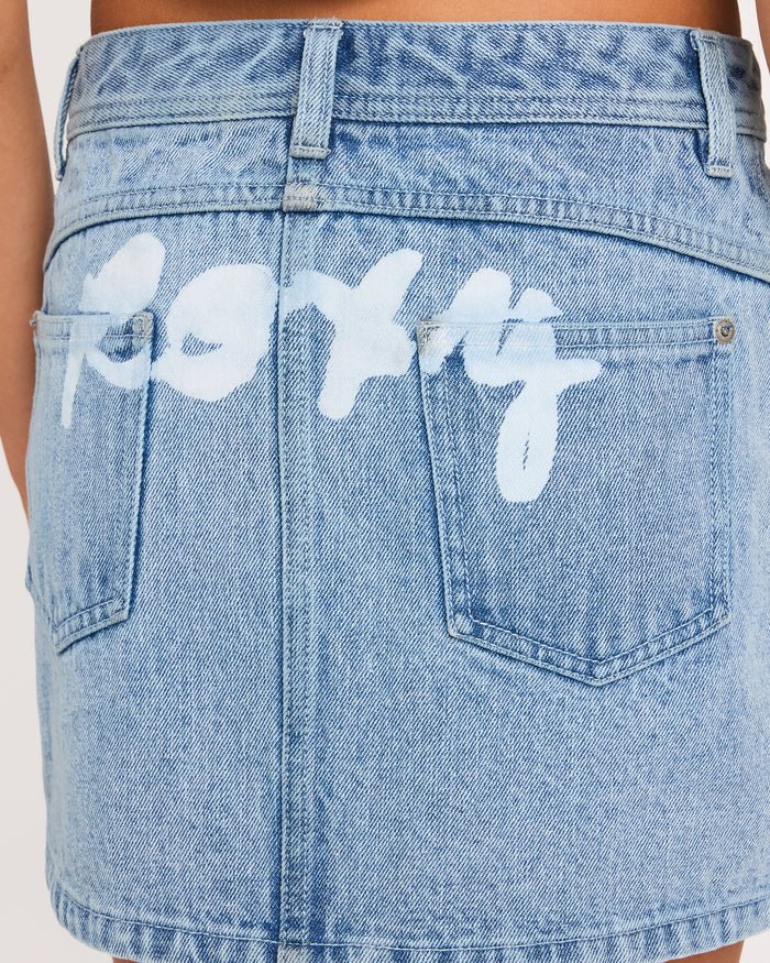 RG BACKSLIDER DENIM SKIRT -RoxyURGDK03001-LIGHT BLUE-8/S