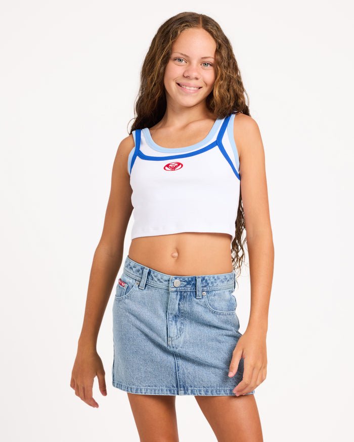 RG BACKSLIDER DENIM SKIRT -RoxyURGDK03001-LIGHT BLUE-8/S