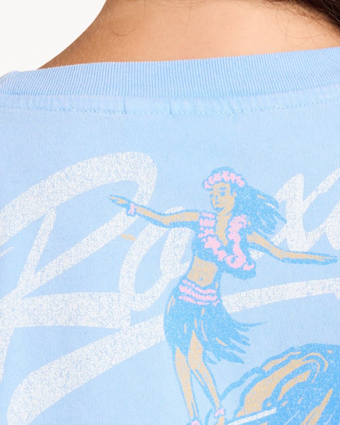 RG HULA WAVE RIDER SS TEE -RoxyURGZT03173-PLACID BLUE-8/S