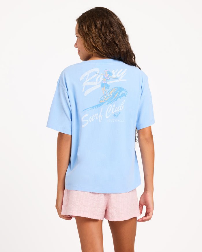 RG HULA WAVE RIDER SS TEE -RoxyURGZT03173-PLACID BLUE-8/S