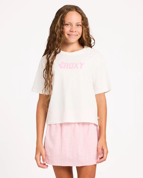 RG SALTWATER SWEETIE SS TEE -RoxyURGZT03172-CLOUD DANCER-8/S