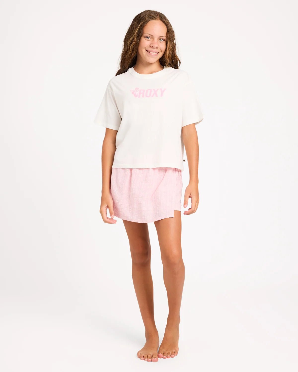 RG SALTWATER SWEETIE SS TEE -RoxyURGZT03172-CLOUD DANCER-8/S
