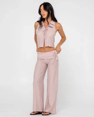 RHYSAND STRIPE LOW RISE PANT - RustySCL0456-PINK STRIPE-6