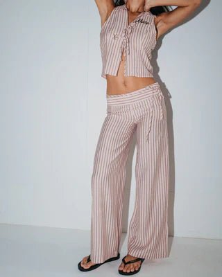 RHYSAND STRIPE LOW RISE PANT - RustySCL0456-PINK STRIPE-6