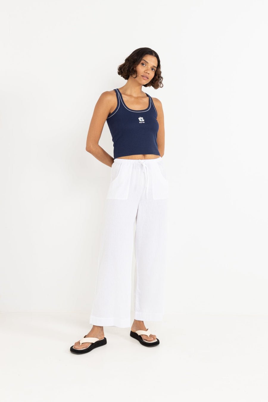 RHYTHM FLOWER TANK - Rhythm0725W - PT01 - INK - 6