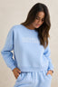 RHYTHM SLOUCHY CREW NECK FLEECE - Rhythm0126W-FL02-SKY-6