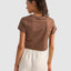 RHYTHM SUN CROP CREW TEE - Rhythm0725W - PT02 - CHOCOLATE - 14