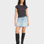 RIBBED SLIM TEE - RVCA23B352521-WASHED BLACK-XS/6