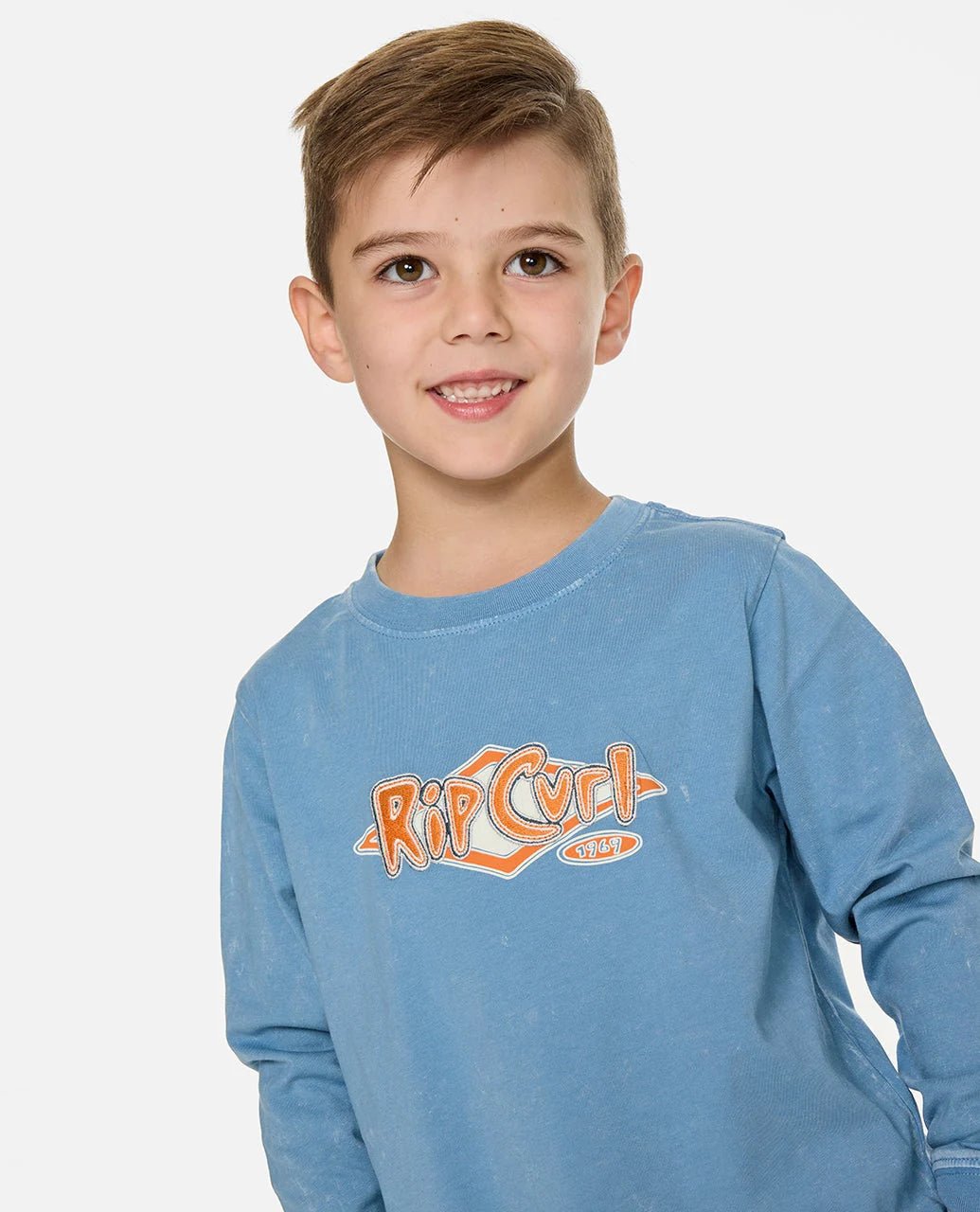 RIDE THE WAVE LS TEE - BOY - Rip Curl02XTTE-FADED DENIM-1to2