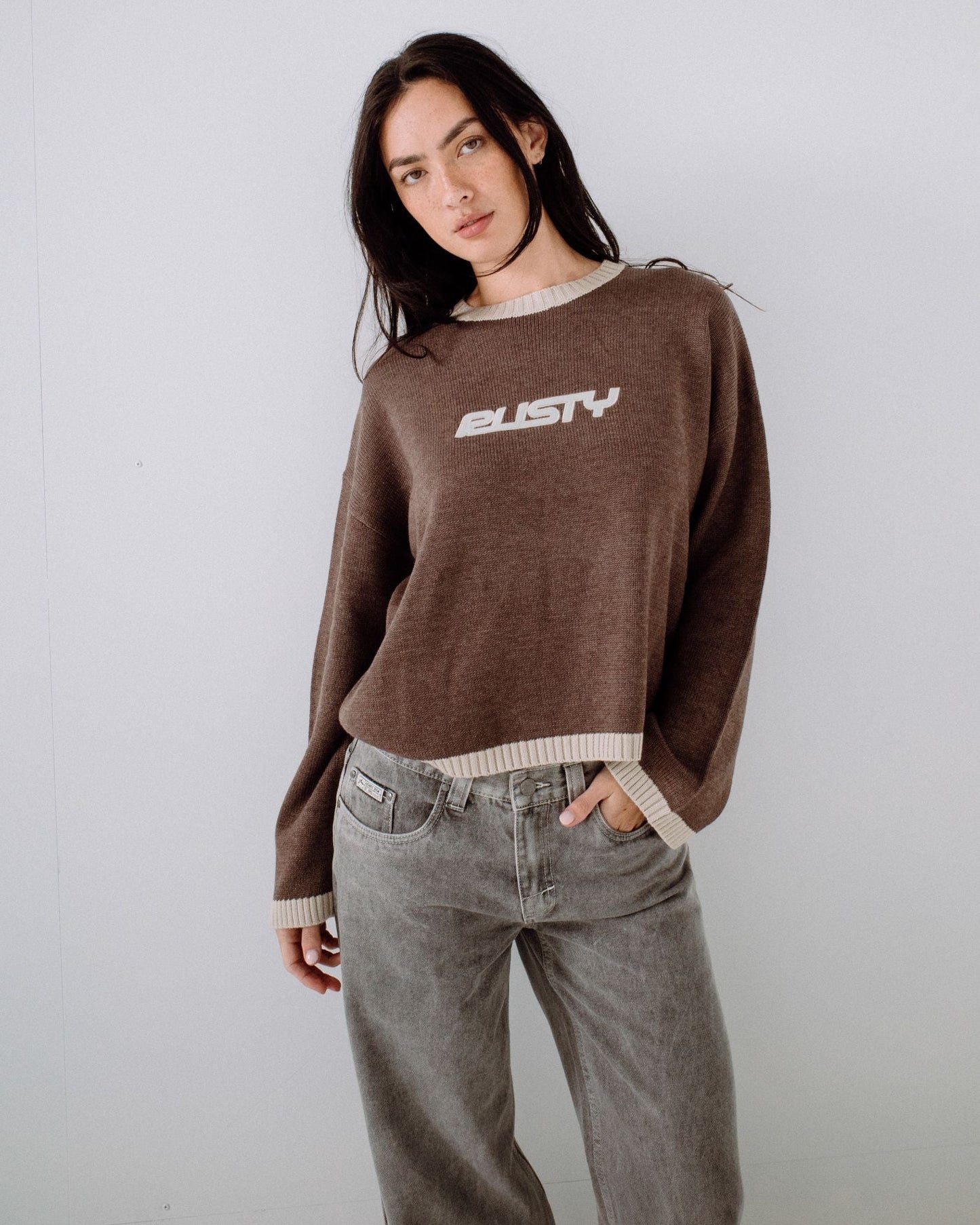 RIDER RELAXED CREW NECK KNIT - RustyCKL0502-PINECONE-XS
