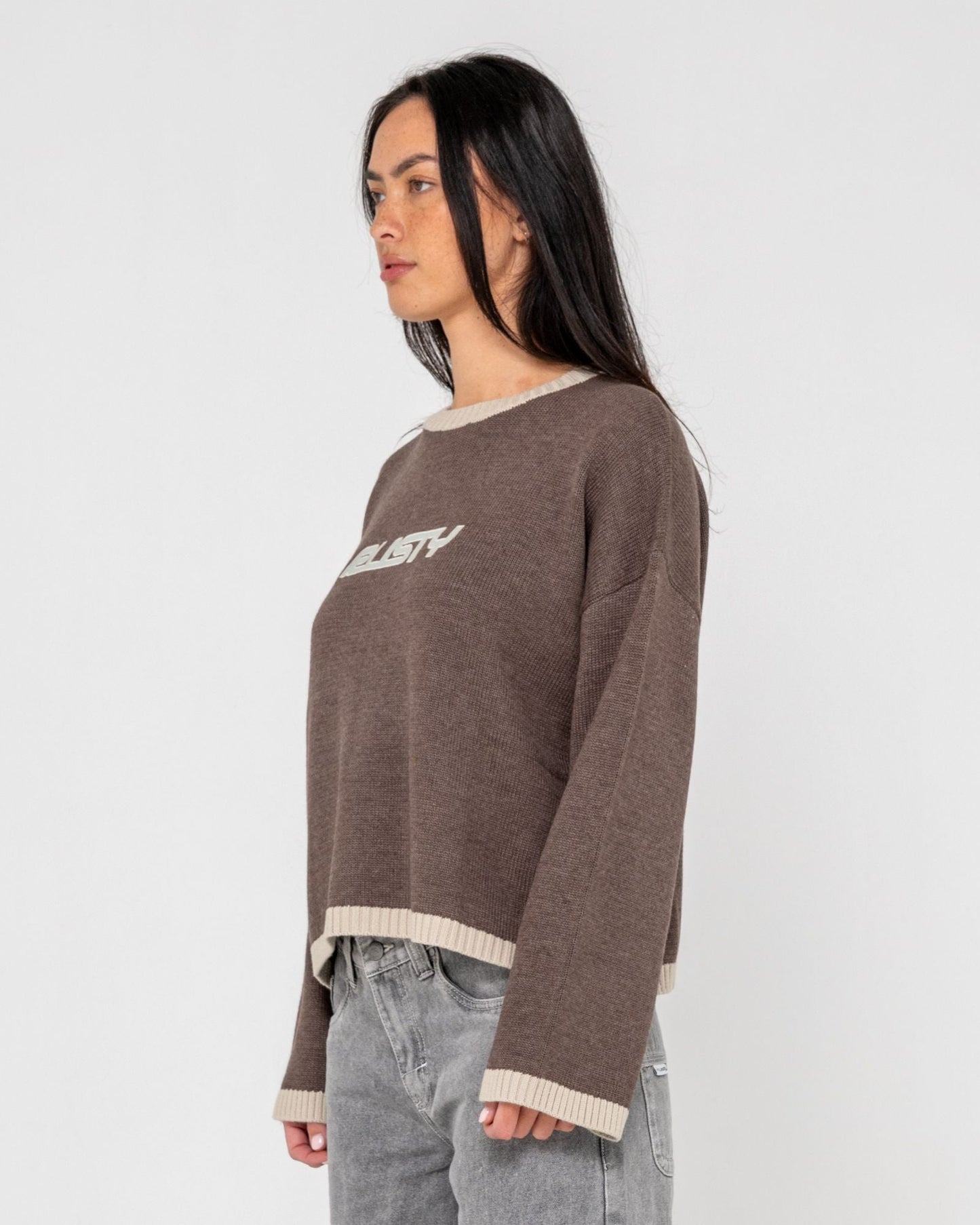 RIDER RELAXED CREW NECK KNIT - RustyCKL0502-PINECONE-XS