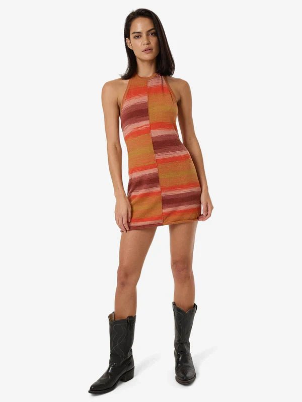 Rise Knit Halter dress - ThrillsWTS24 - 910C - Berry - 8