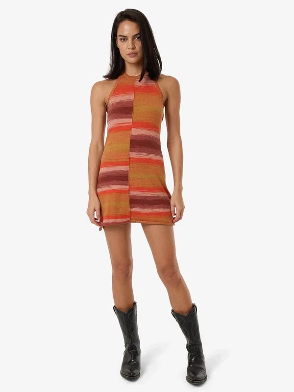 Rise Knit Halter dress - ThrillsWTS24 - 910C - Berry - 8