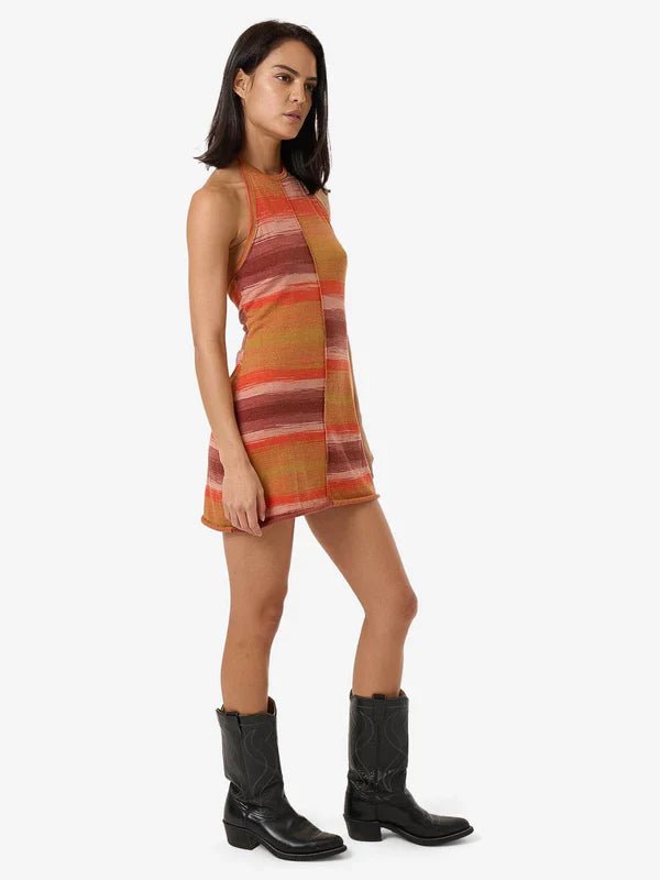 Rise Knit Halter dress - ThrillsWTS24 - 910C - Berry - 8