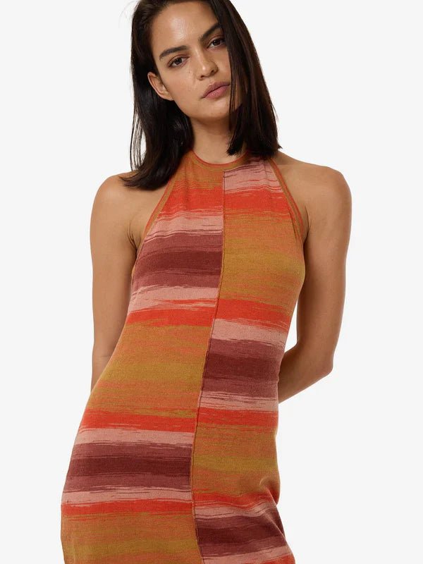 Rise Knit Halter dress - ThrillsWTS24 - 910C - Berry - 8