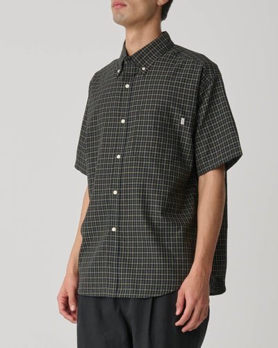 Riven Plaid SS Classic Shirt - S DoubleSD026W1404-BLACK-S