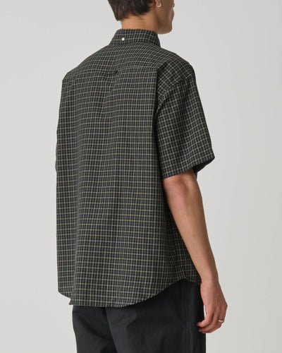 Riven Plaid SS Classic Shirt - S DoubleSD026W1404-BLACK-S