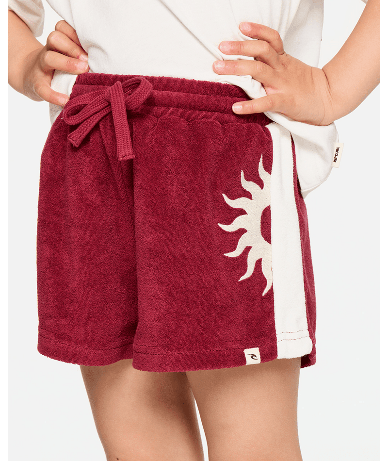 ROAD TRIP TERRY SHORT - GIRL -Rip Curl017JWS-PLUM-1to2