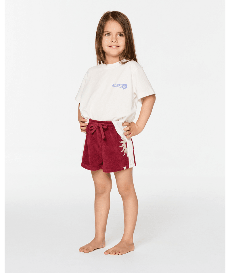 ROAD TRIP TERRY SHORT - GIRL -Rip Curl017JWS-PLUM-1to2