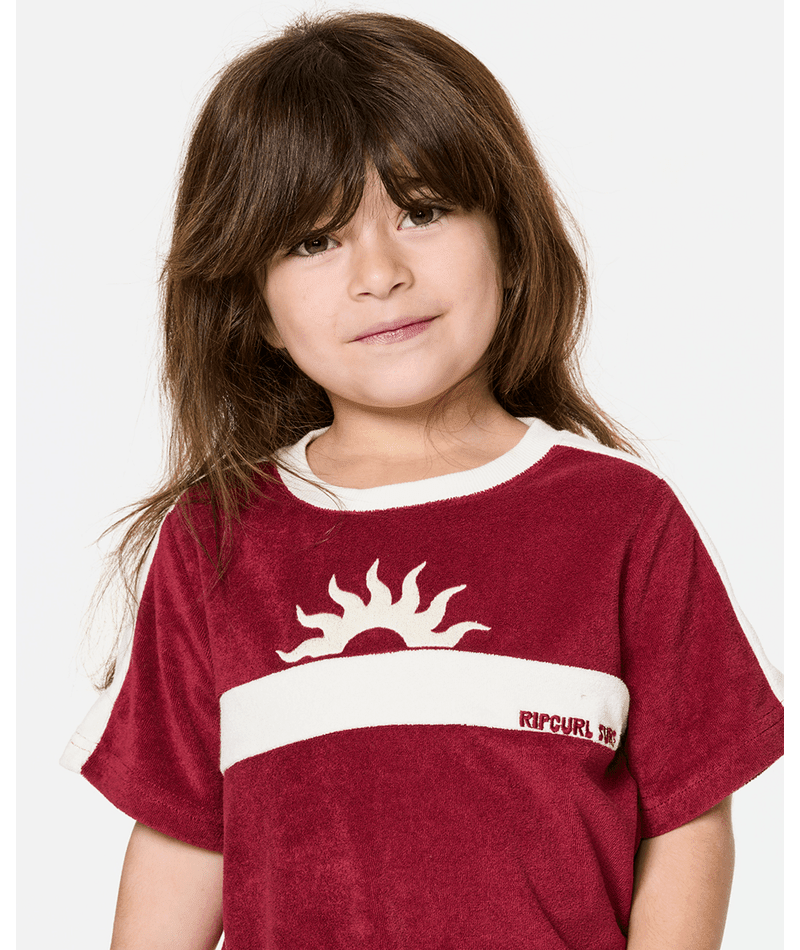 ROAD TRIP TERRY TEE - GIRL -Rip Curl05AJTE-PLUM-1to2