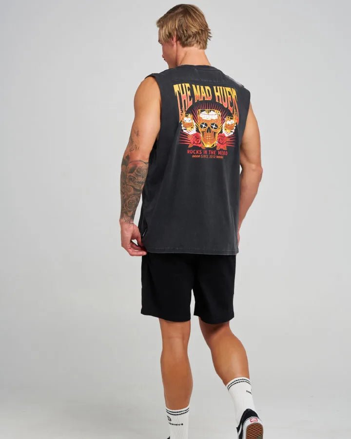 ROCKS IN THE HEAD | MUSCLE -The Mad HueysH126M02006-WASHED BLACK-M