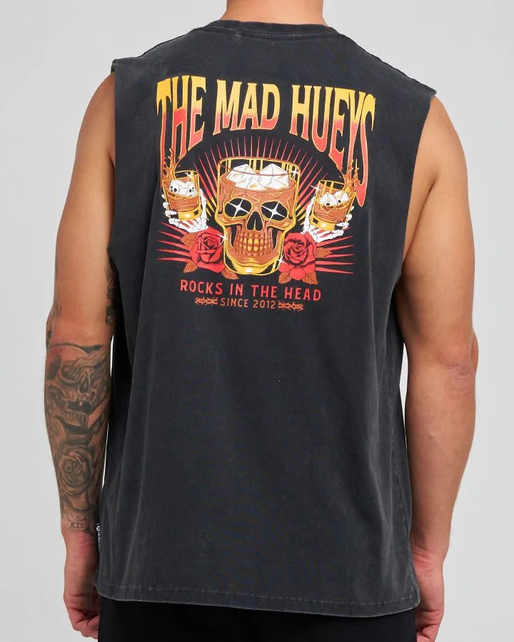 ROCKS IN THE HEAD | MUSCLE -The Mad HueysH126M02006-WASHED BLACK-M