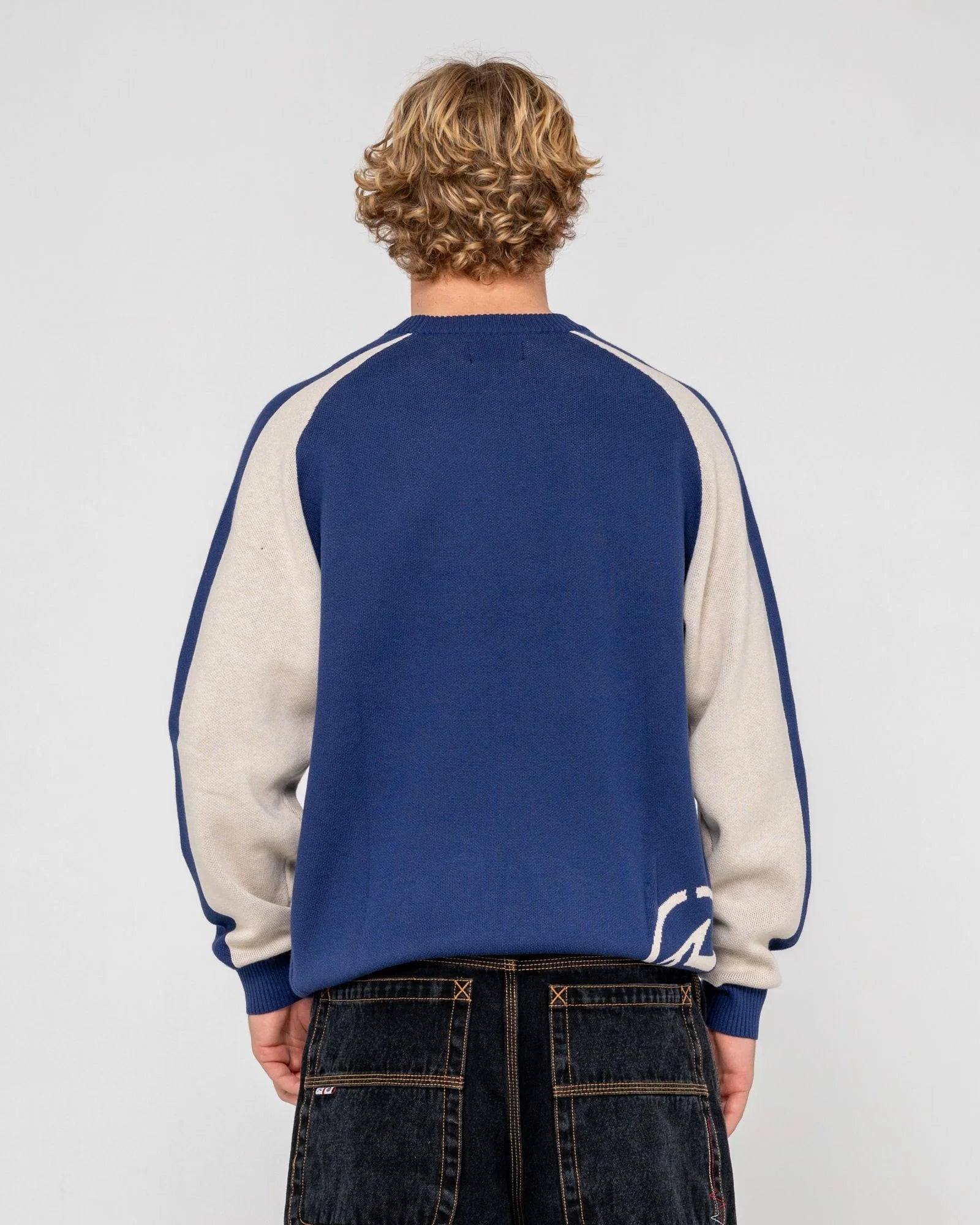 ROLL SAFE BOXY KNITTED CREW - RustyCKM0411-DARK BLUE-S