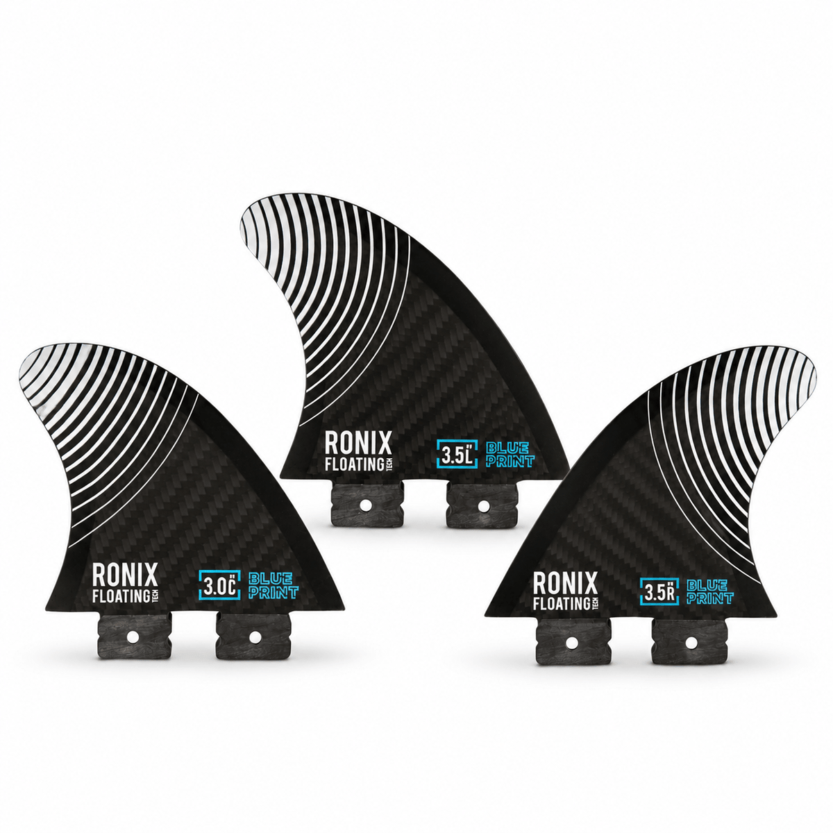 Ronix Blueprint Floating Button Surf Fin (3 Pack) -RonixSQ9105-Pack of 3