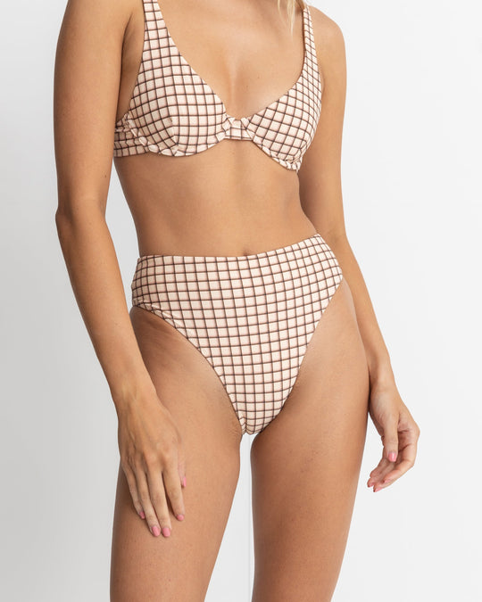 RUMI CHECK HI WAIST PANT