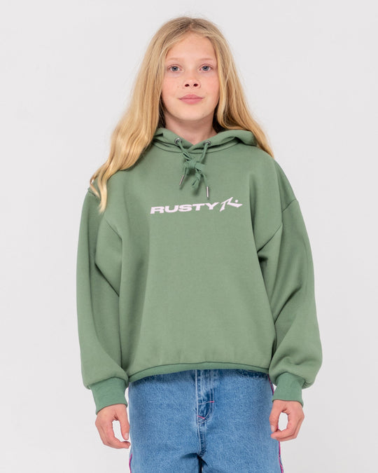 RUSTY ESSENTIALS HOODED FLEECE GIRLS