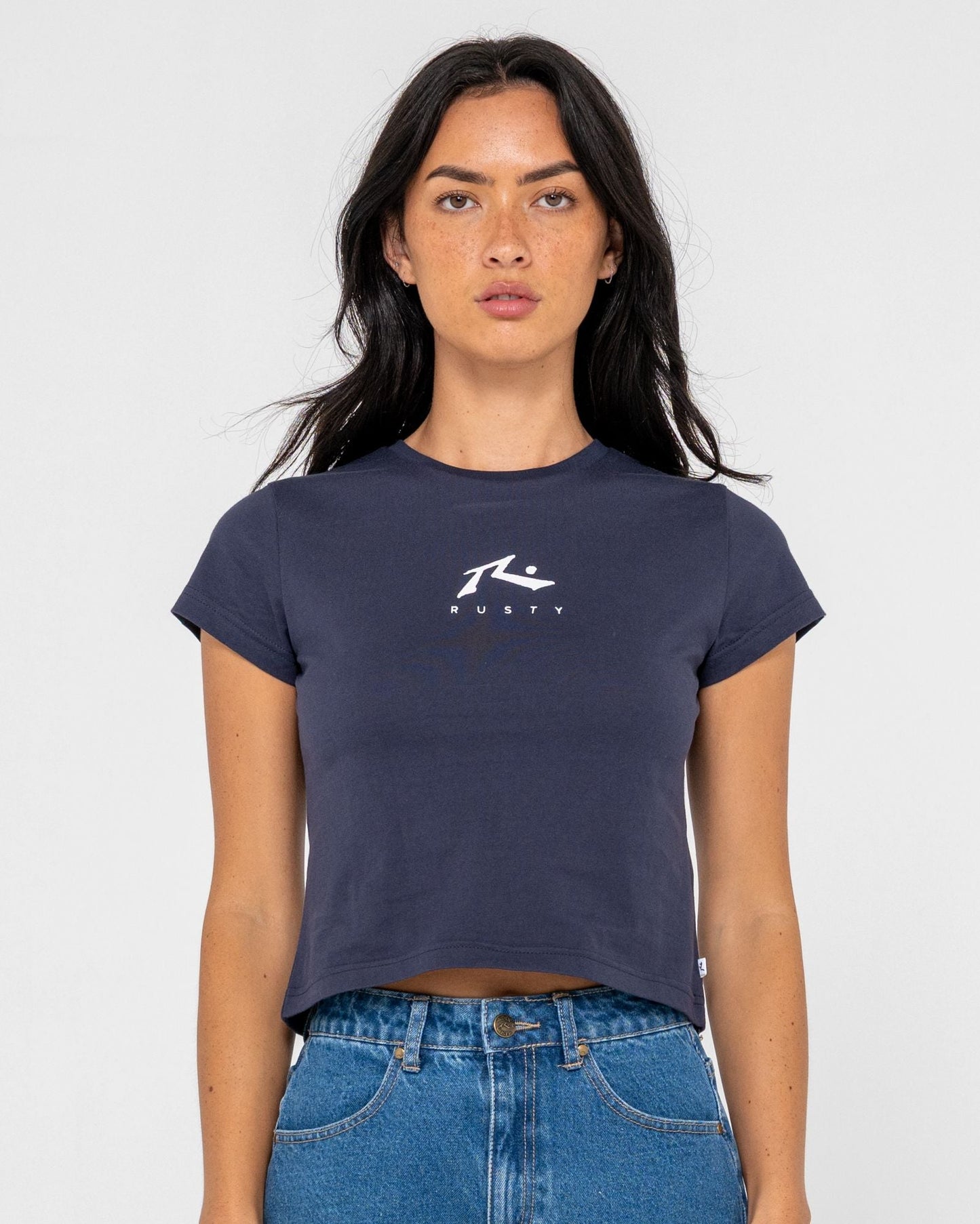 RUSTY ESSENTIALS RELAXED MINI TEE - RustyTTL1414 - NAVY BLUE - 8