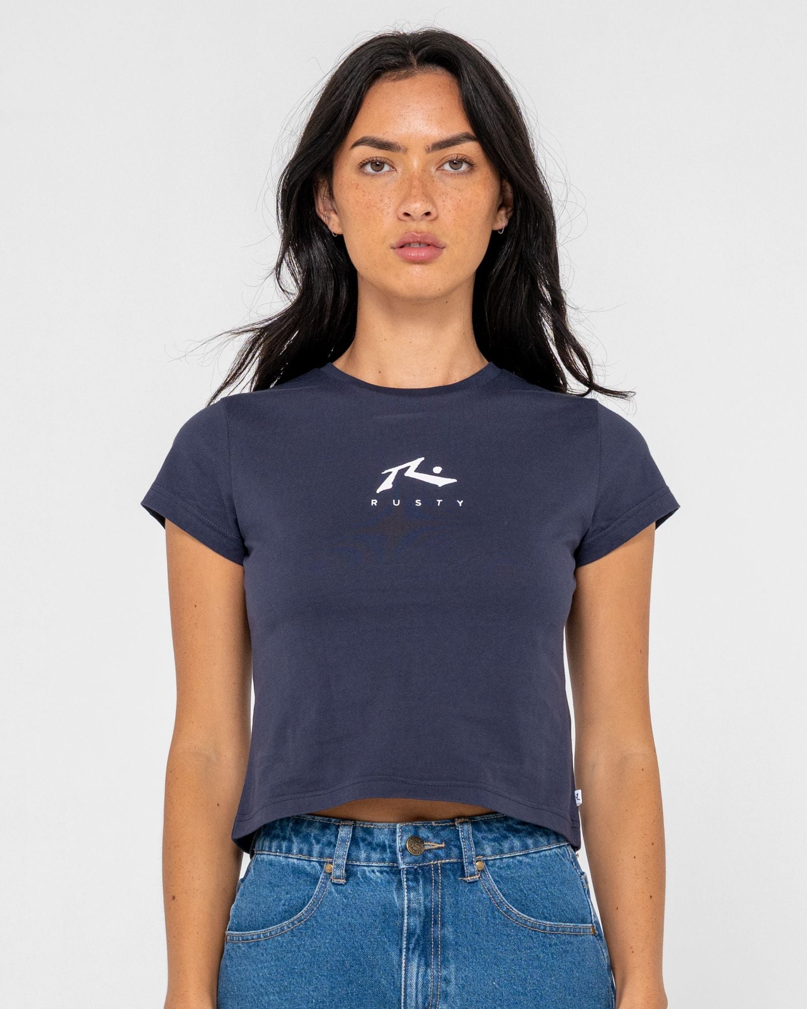 RUSTY ESSENTIALS RELAXED MINI TEE - RustyTTL1414 - NAVY BLUE - 8