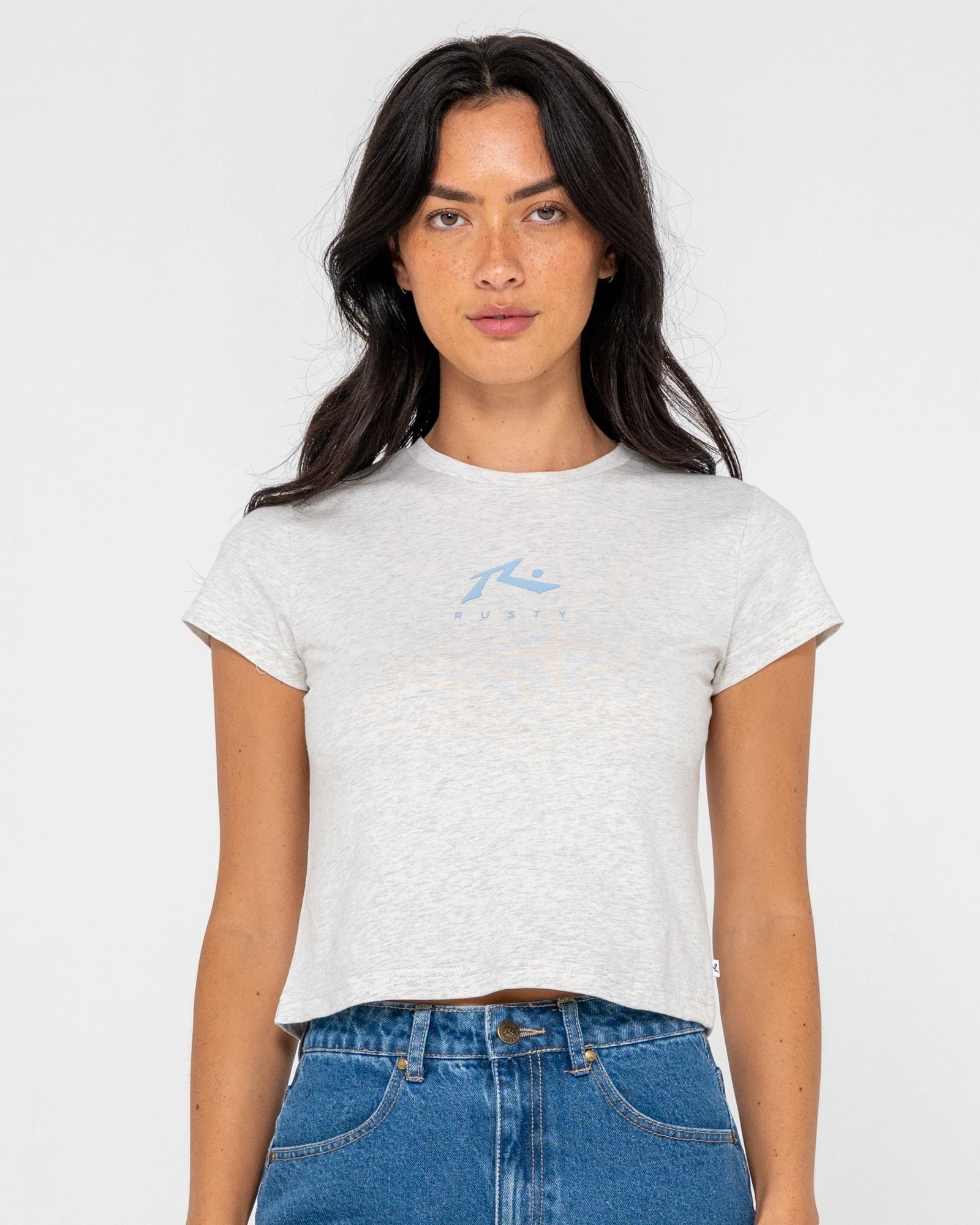 RUSTY ESSENTIALS RELAXED MINI TEE - RustyTTL1414 - ICE MARLE - 6