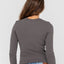 Rusty Essentials Ribbed Long Sleeve Tee - RustyTTL1383 - CBR - Carbon - 10